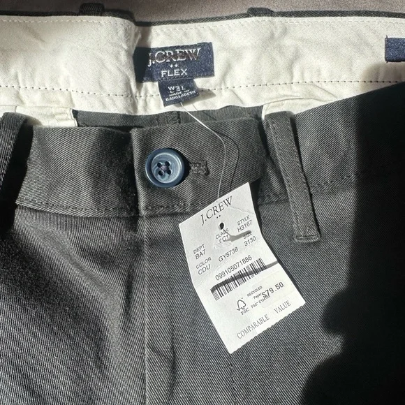 NEW WITH TAGS J. Crew slim chino black 31x30 size 31 - Picture 3 of 3